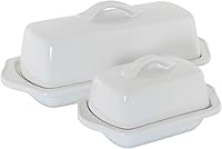 Vista 15 de Chantal Mini plato de mantequilla cubierto de cerámica, 5 pulgadas, gris desteñido
