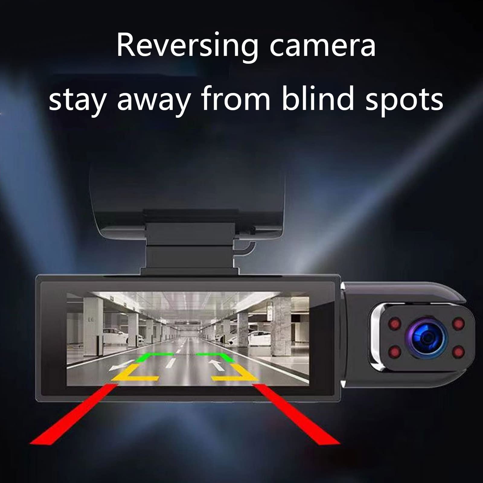 Macchina fotografica anteriore e interna dell'automobile 1080P che guida il registratore (senza carta) macchina fotografica di Dvr del monitor del parco del ciclo