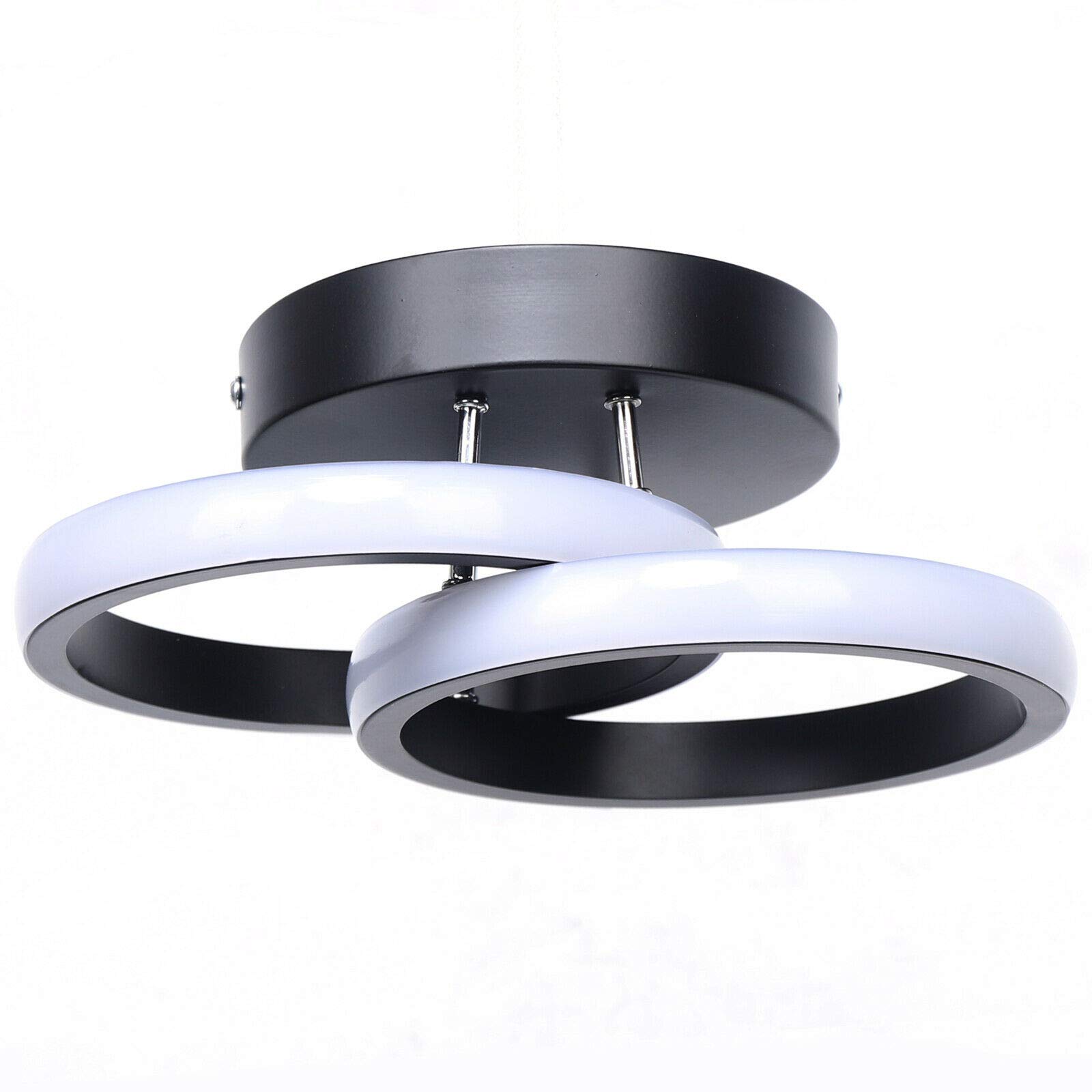 YIYIBYUS Modern Minimalist Two Round Ceiling Lamp Fixture Ceiling Chandelier Kitchen Dining Bedroom Lighting Fixture Home Decoration LED