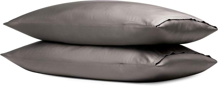 Cozy Earth King Pillowcases Set of 2 - Made of 100% Viscose from Bamboo, Ultra-Soft & Luxury, Woven from Naturally Breathable & Lightweight Fabric - Charcoal