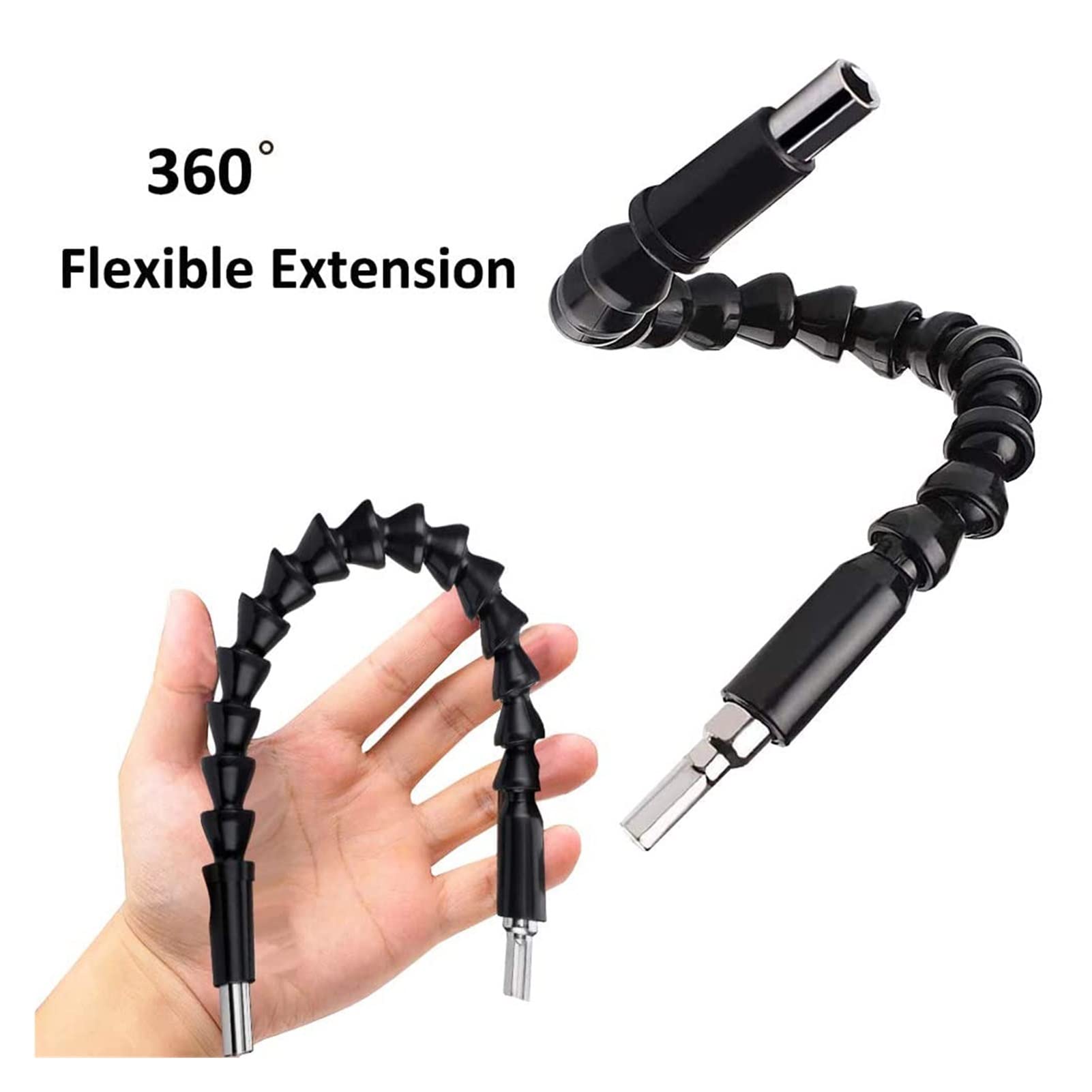 Adapter z gniazdem sześciokątnym, adapter gniazda do trzpienia wiertarskiego, wkrętarka udarowa z bitami sześciokątnymi do kwadratowych, zestaw prętów przedłużających (9 szt. 2)