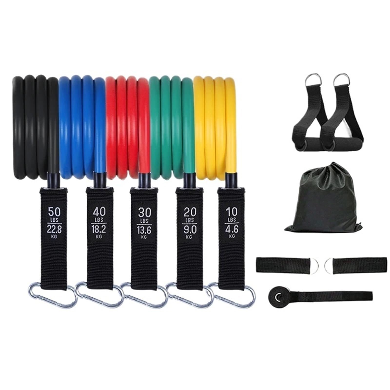 Bandas De Resistencia Bandas elásticas de 150 LBS, Cuerda Goma for Fitness, Resistencia for Entrenamiento Muscular, Pilates, Yoga, Equipo Ejercicio en casa
