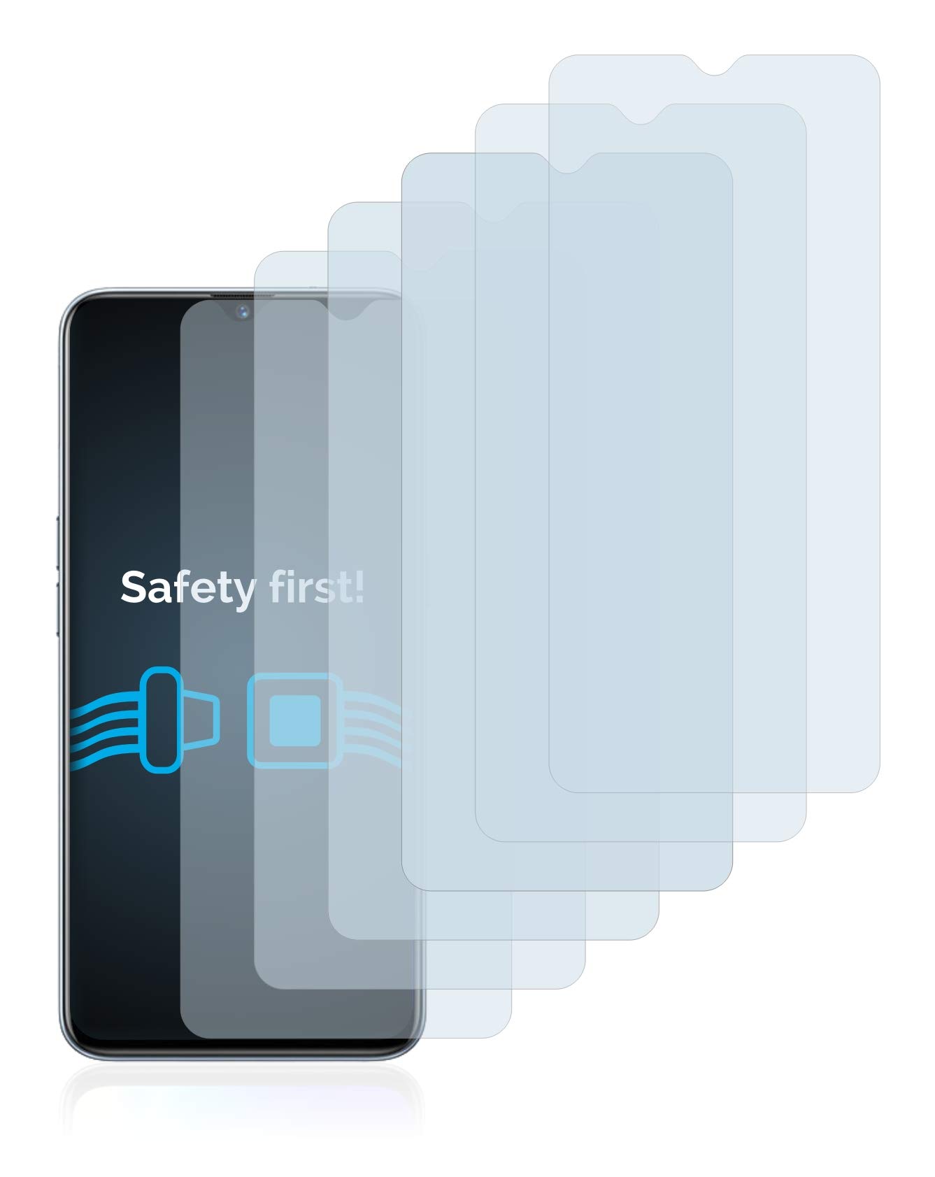 savvies 6 Pezzi Pellicola Protettiva per realme XT Protezione Schermo Trasparente