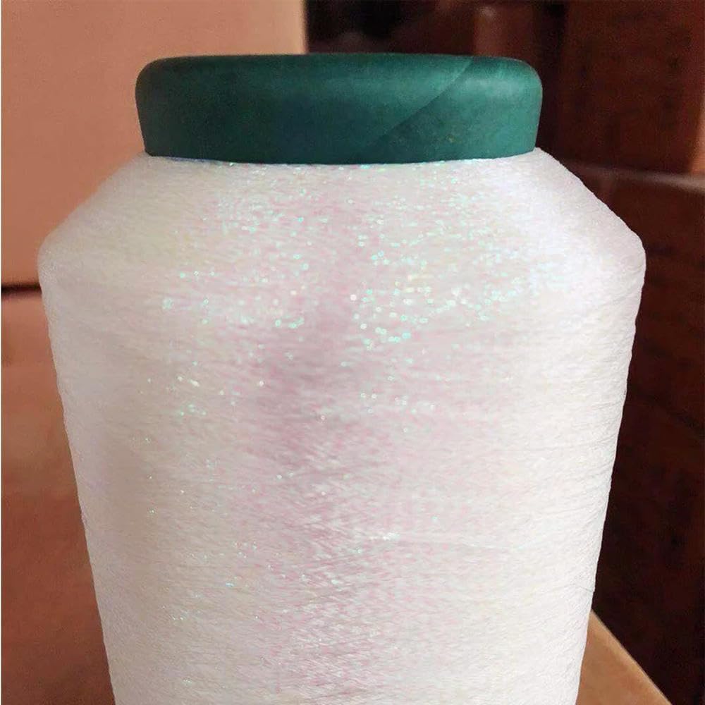 1 Rotolo da 500 g di Filato Metallizzato in Viscosa Lucido, per lavori all'Uncinetto, in Coordinato con Oro e Argento, in Seta Sottile, Filo da Cucito