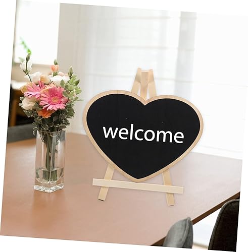 Miniatura 3 de DIYEAH 4pcs Vertical Blackboard Wood Chalkboard Writing Tablet for Kids Message Board Sign Small Chalkboard Sign Kids Kickstand Wedding Sign Crafts