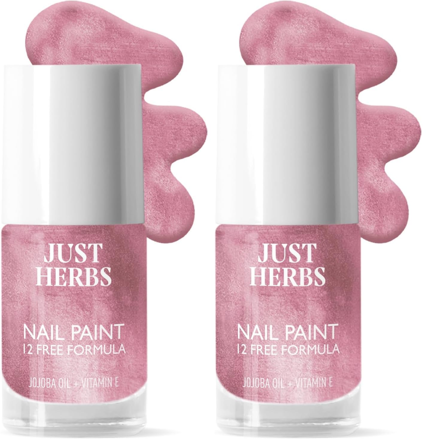 Just Herbs Nail Polish 12 Chemical Free Formula Quick Dry, Glossy Finish and Long Lasting Nail Paints (Gleaming Orchid) (Pack of 2)-picture-10