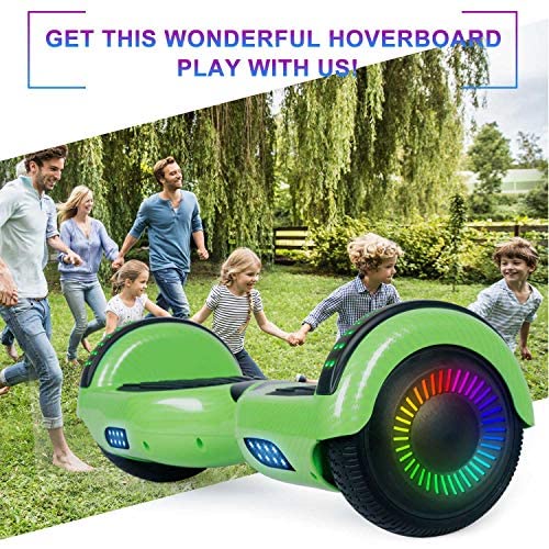 Sisigad Hoverboard For Kids Ages 6-12, With Built-In Bluetooth Speaker And 6.5" Colorful Lights Wheels, Safety Certified Self Balancing Scooter Gift For Kids #TOP4