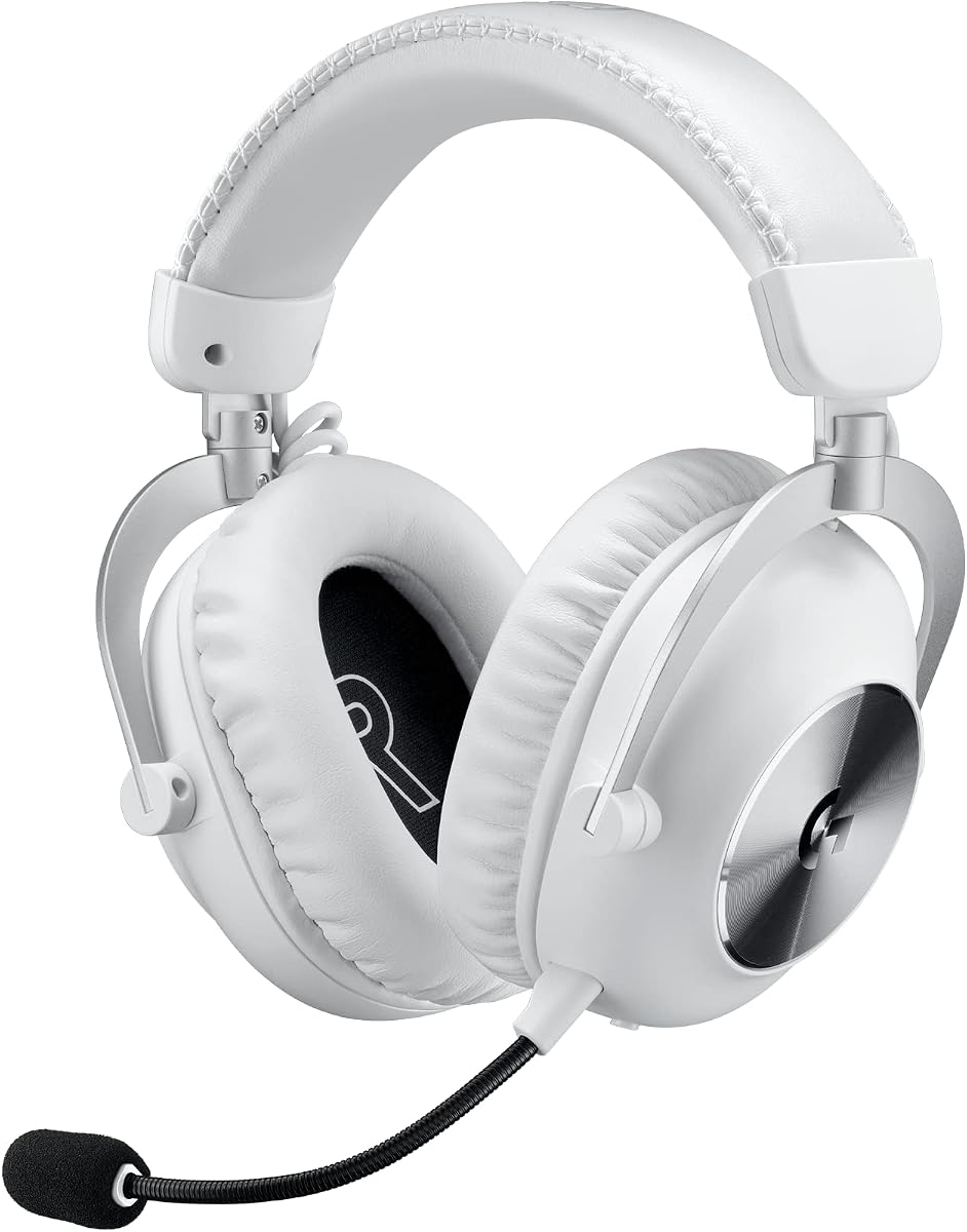 Auriculares inalámbricos para juegos Logitech G PRO X 2 Lightspeed - Blanco | Bluetooth/USB/Aux. de 3,5 mm para PC, micrófono con brazo desmontable, DTS:X 2.0—7.1 envolvente, controladores de grafeno de 50 mm
