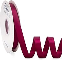 Vista 6 de Ribbli Cinta de satén marrón Turftan de doble cara, 1/2 pulgada x 50 yardas, cinta marrón claro para envolver regalos, manualidades, decoración