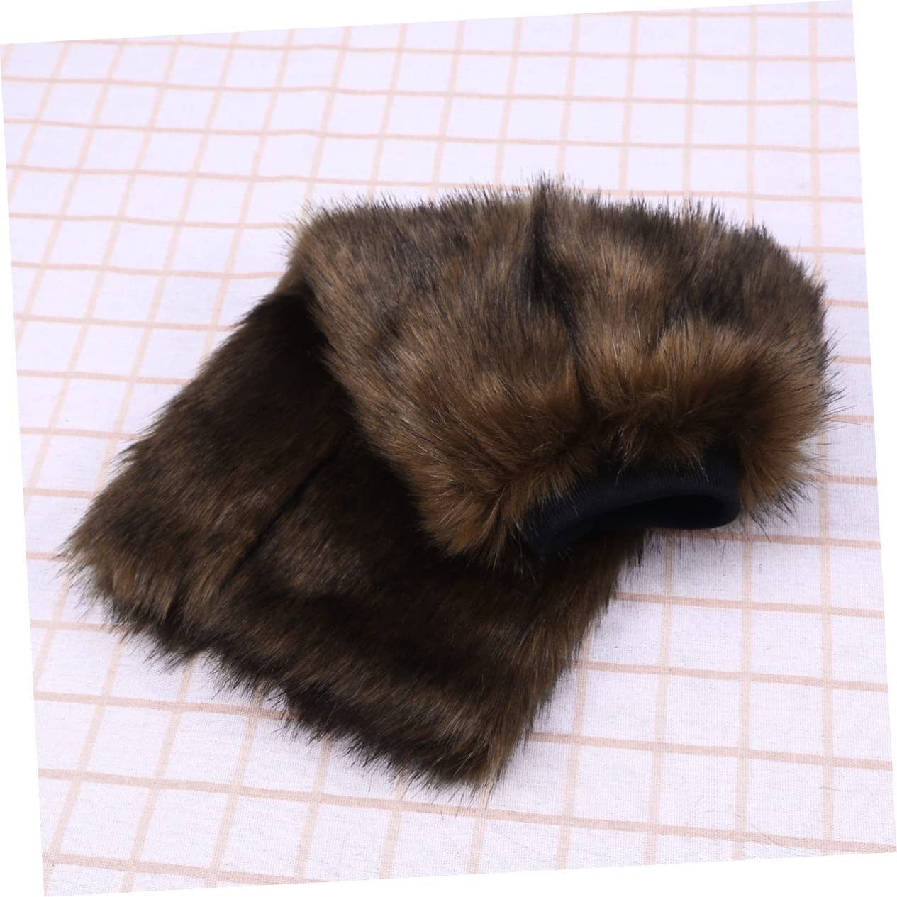 Toyvian Scaldamuscoli Lunghi in Pelliccia Ecologica 40cm Marrone | Leg Warmer Morbido e Leggero, Stile Fashion per Donne e Ragazze, per Autunno e Inverno
