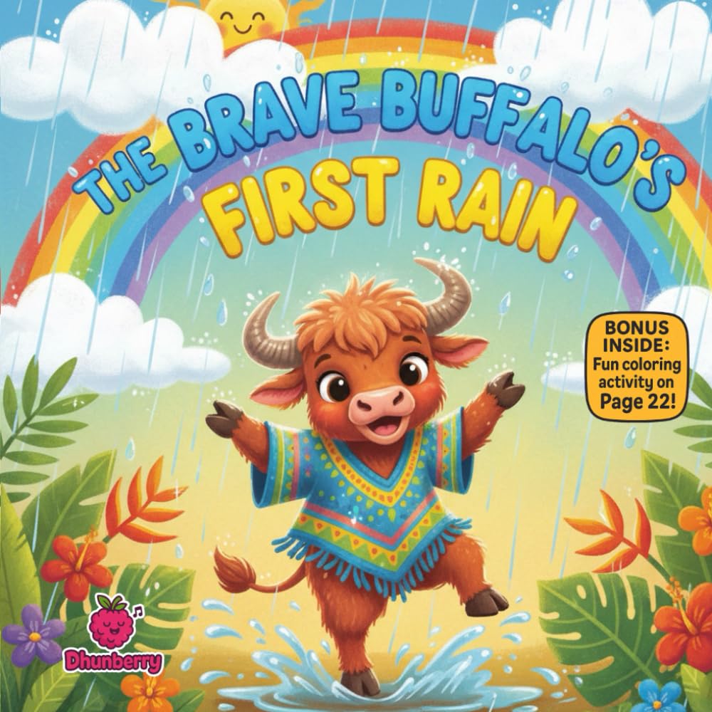 The Brave Buffalo’s First Rain: A Rhyming Picture Book About Courage, Facing Fears, and Trying Something New