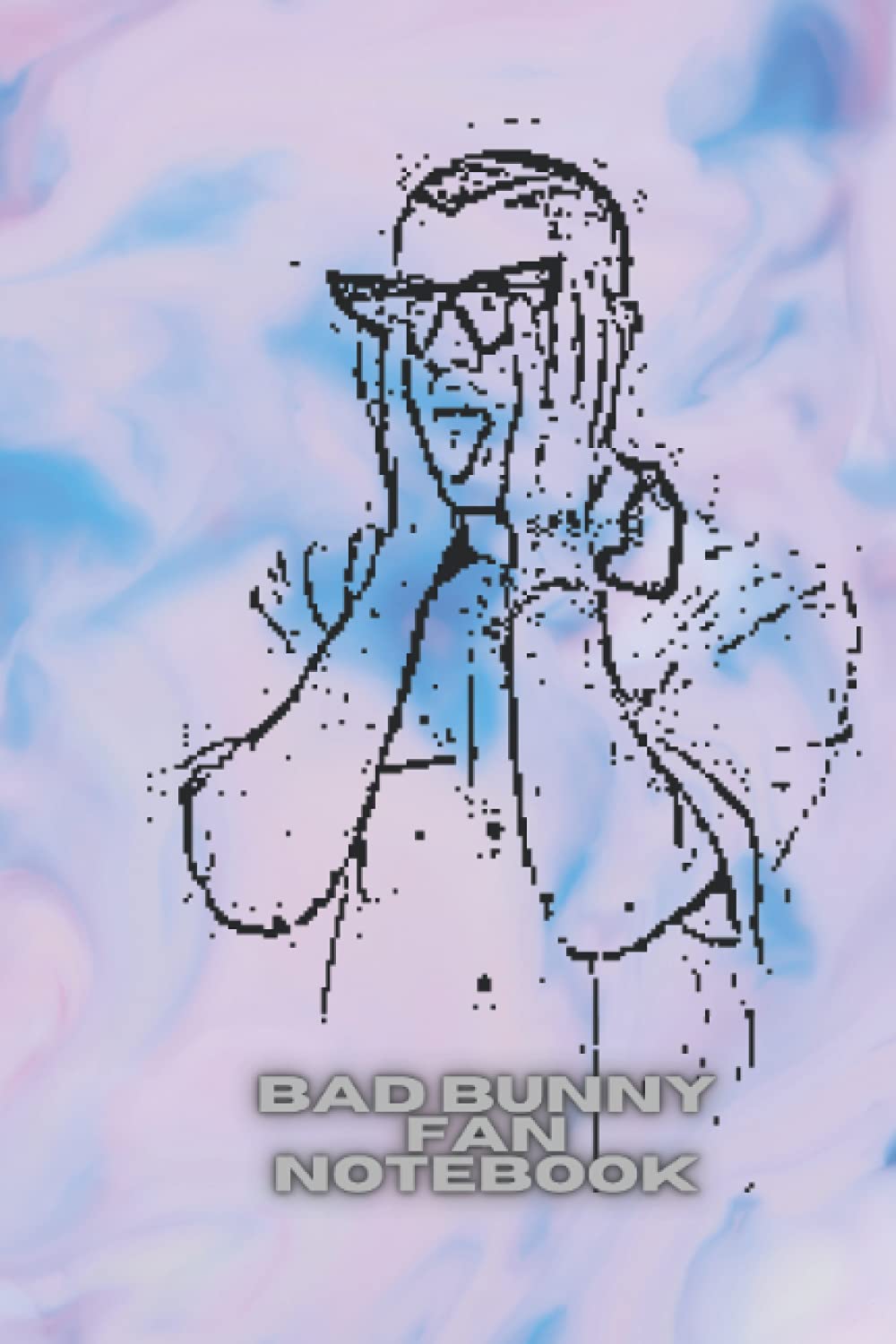 Bad Bunny Fan Notebook: Cute pages with bunny on the corner