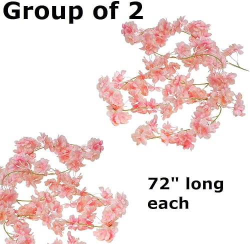 Vista 8 de Factory Direct Craft Guirnalda artificial de flores de cerezo de primavera para decoración de Pascua y exhibiciones de primavera Cereza primaveral