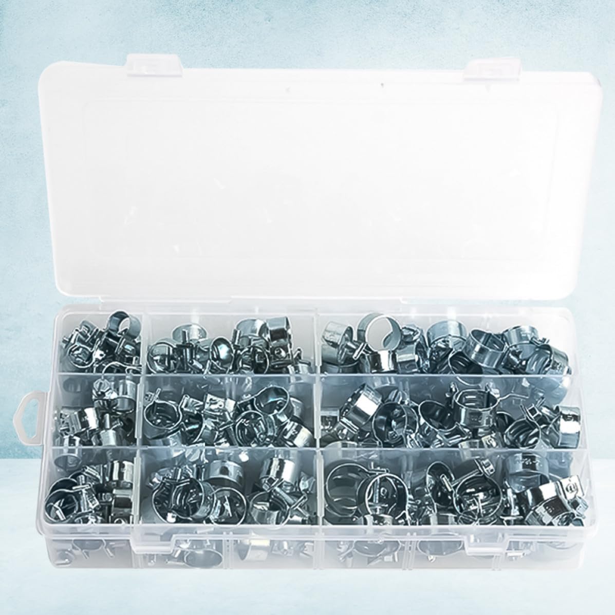 135 Pièces Mini Collier de Serrage Zingué en Métal pour Tuyau