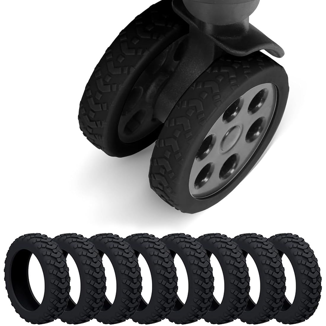 Gepäck Rollen Abdeckungen 8 Stück - Lärmreduktion & Schutz Für Koffer