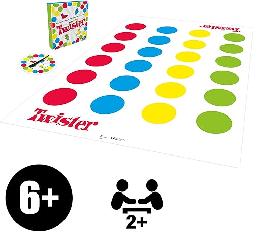 Miniatura 2 de Hasbro Gaming 315-98831456 Twister, individual, multicolor, 3