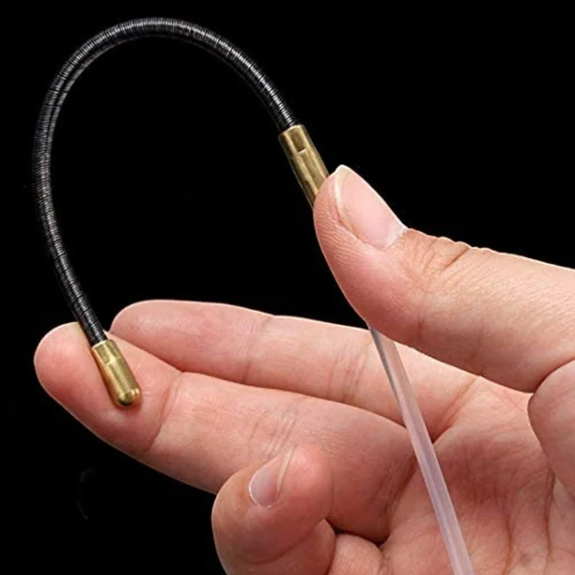Sonda Tiracavi Passacavi Professionale 5 metri Ø 3mm Sonda Elettricista Molla Elettricista per L’Installazione di Cavi, con terminali fissi (5m)