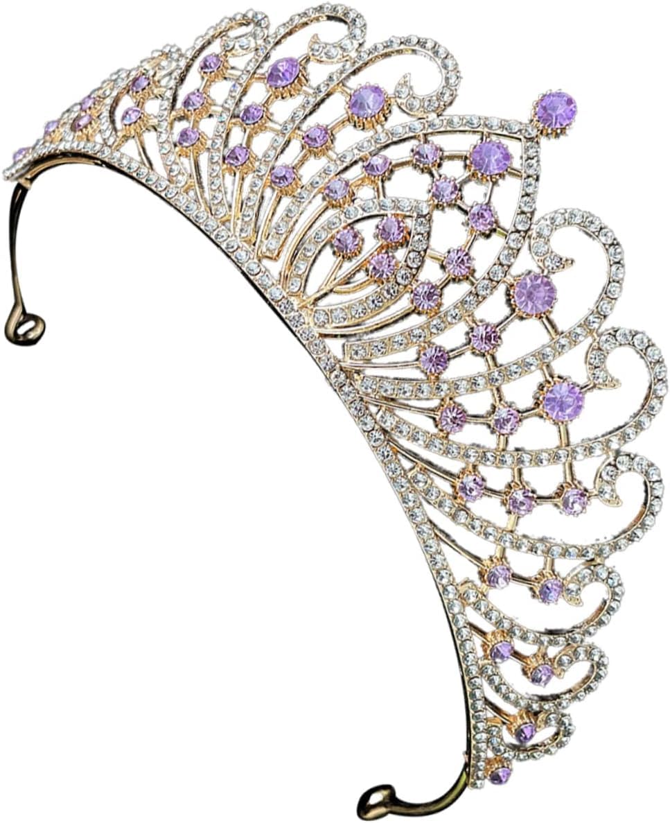 New Headpiece for Bride Crown Topper Hair Piece Crowns Rhinestone Headgear