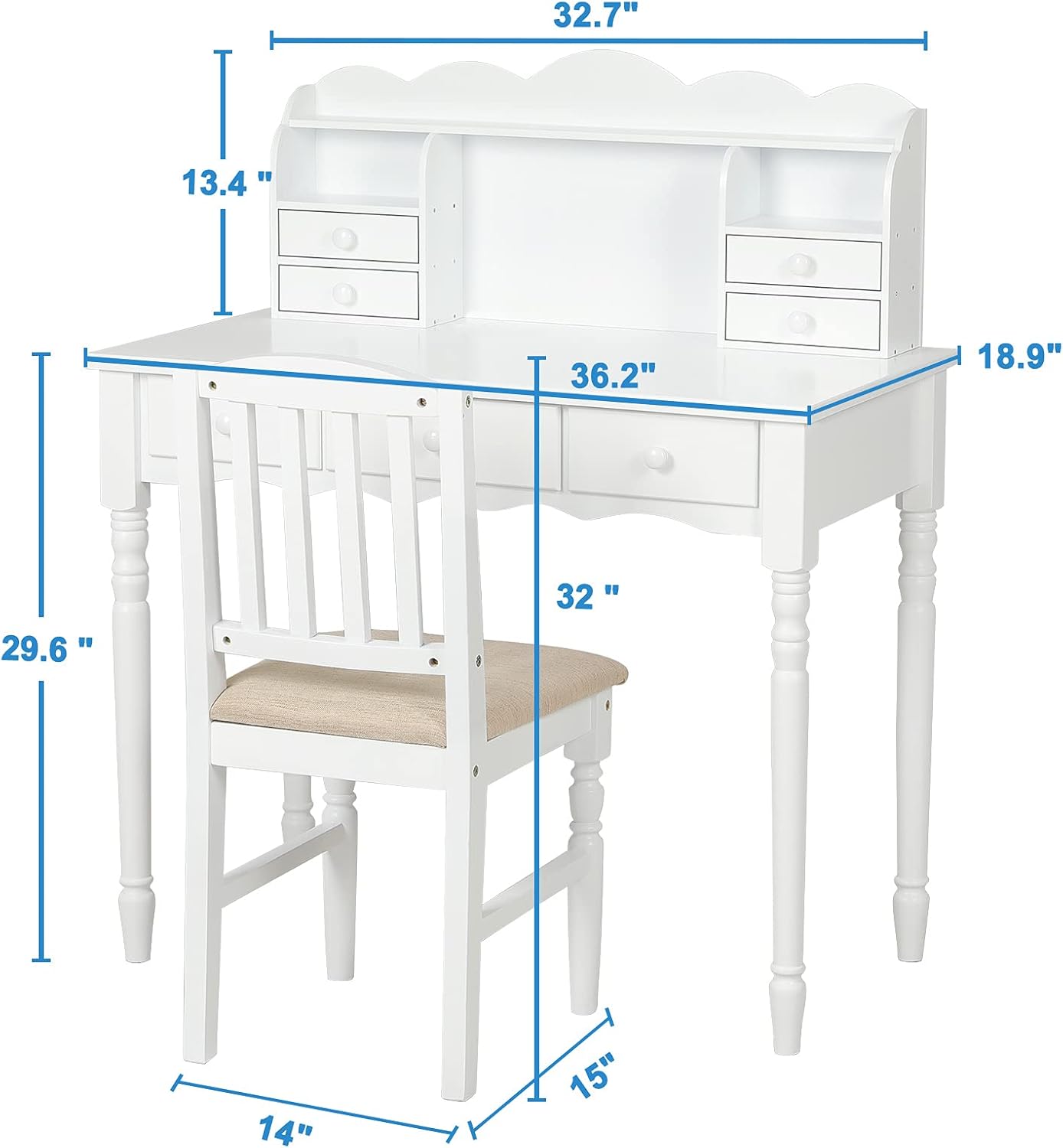Buy Adorneve Kids Desk And Chair Set With Drawers And Hutch Buy Adorneve Kids Desk And Chair Set With Drawers And Hutch