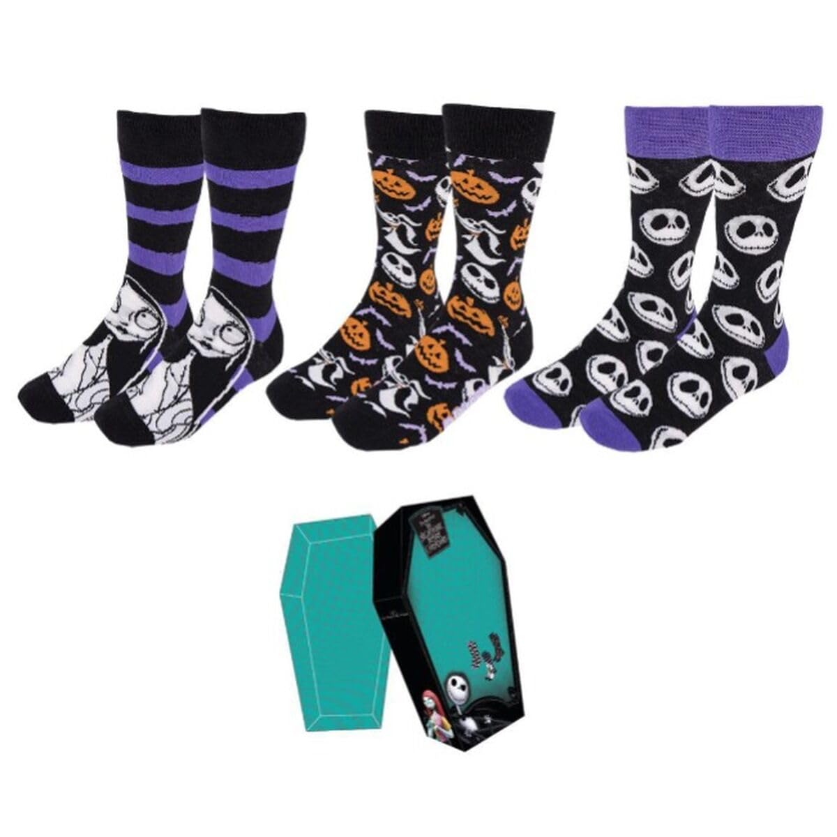 Cerda Unisex Multicolore Football Socks Disney Nightmare Before Christmas (X3)