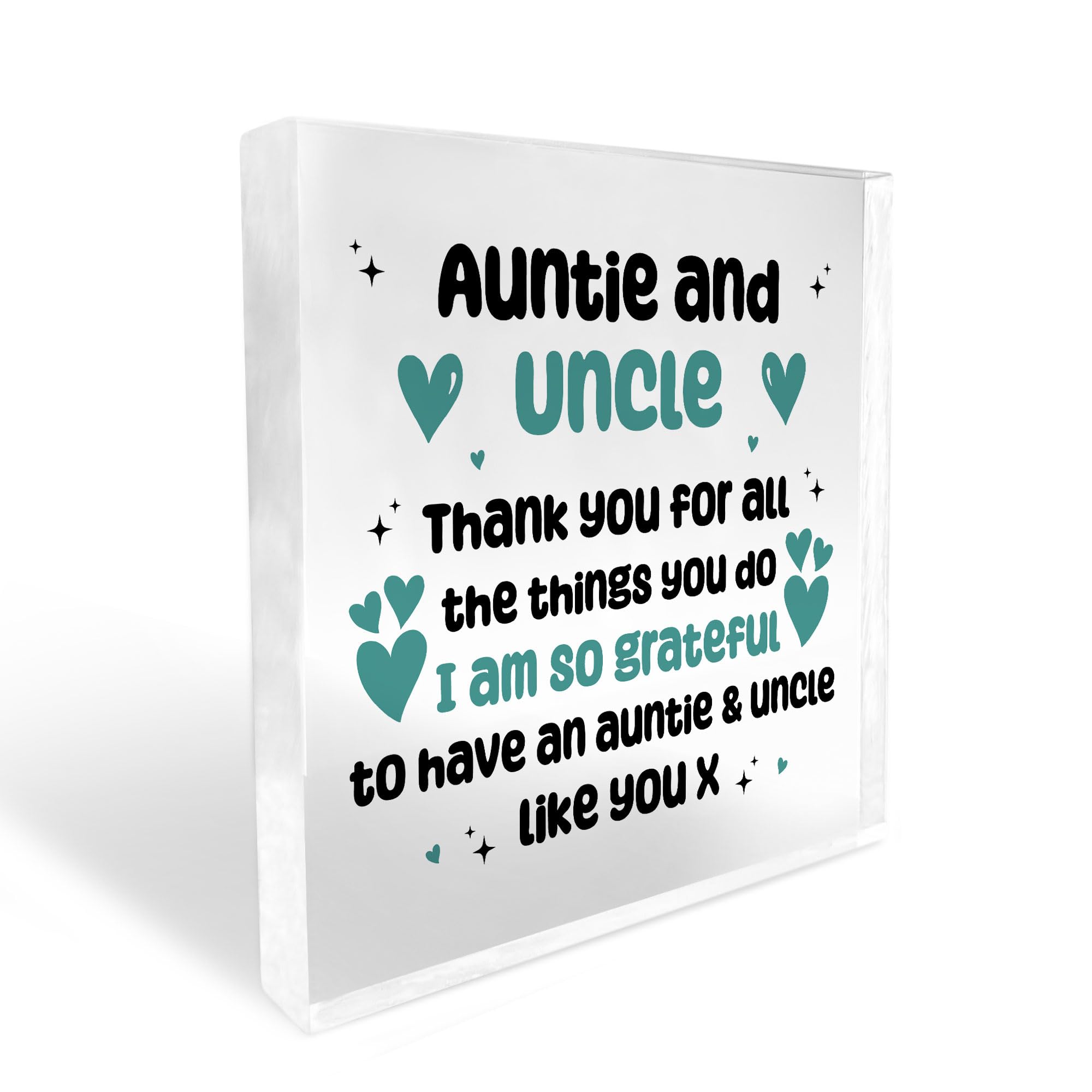 Red Ocean Gift For Auntie And Uncle Christmas Birthday Gift From Niece And Nephew Acrylic Block Gift For Him Her Family Keepsake