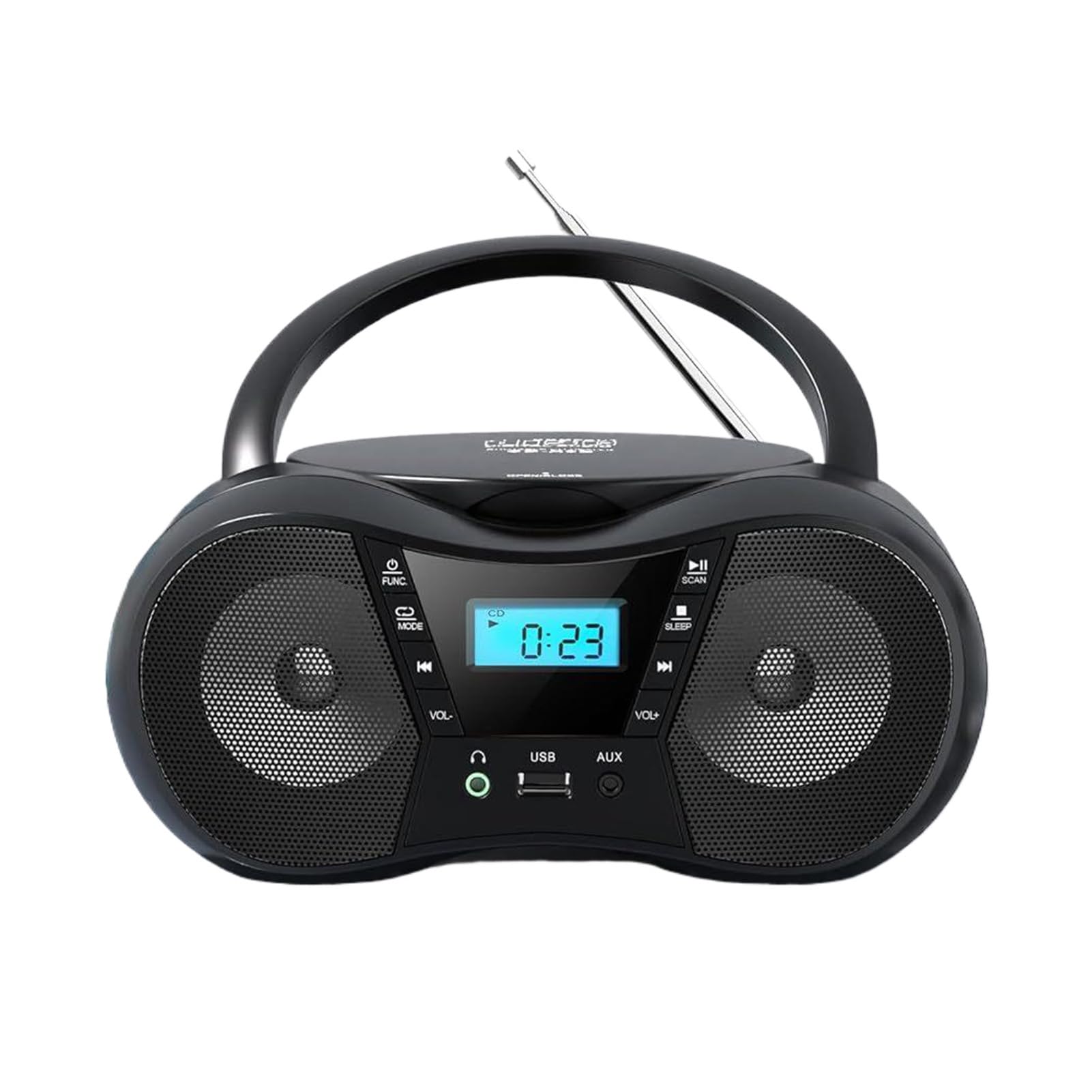 Lecteur CD Portable Haute fidélité Exceptionnel, boîtier ABS,Noir