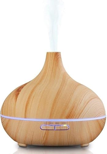 Miniatura 7 de JoySusie Difusor de aceite esencial de aromaterapia, 10.1 fl oz de grano de madera ultrasónico de niebla fría humidificador silencioso con luces LED