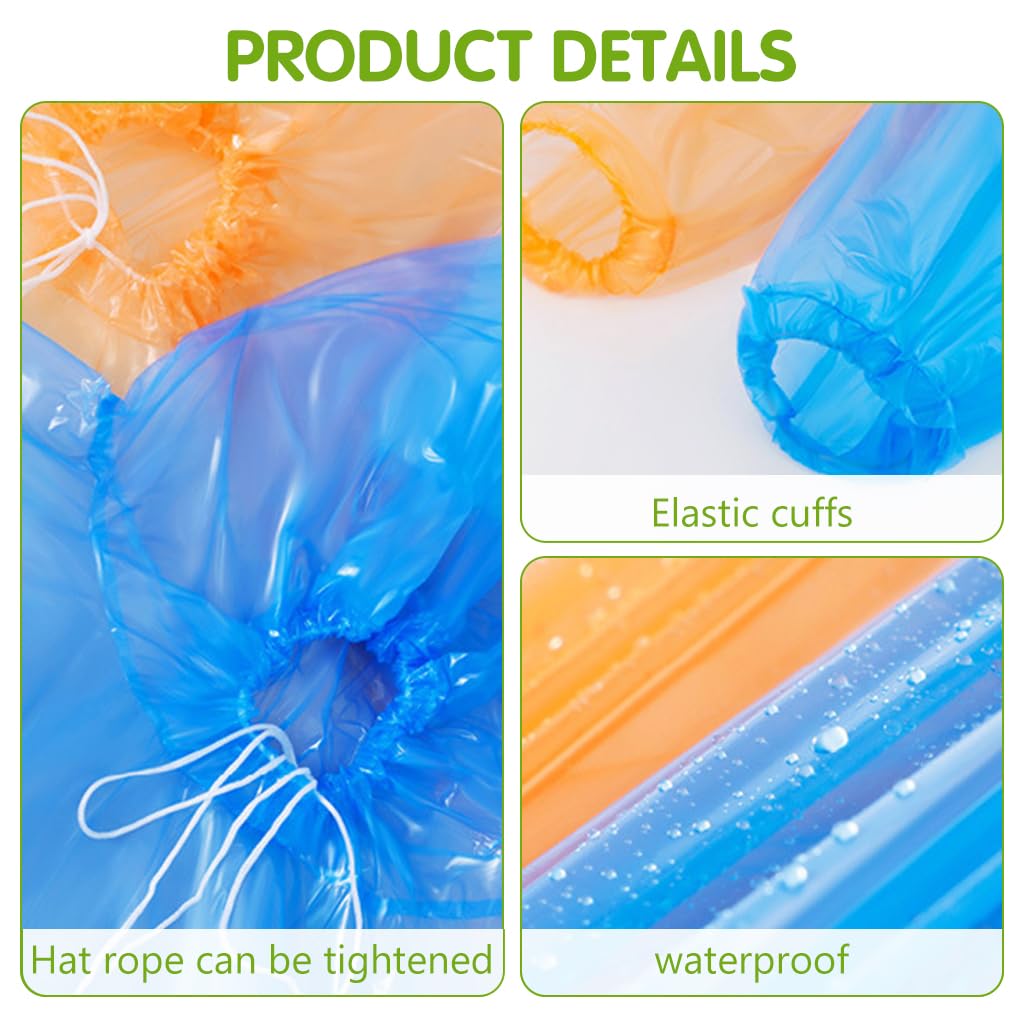 PATPAT® 5Pcs Kids Rain Coat Travel Set, Lightweight PVC Poncho for Boys & Girls, Hooded, Bright Colors, Transparent, Quick-Wear, Waterproof, Age 6-8, Outdoor/School/Theme Park Use 3