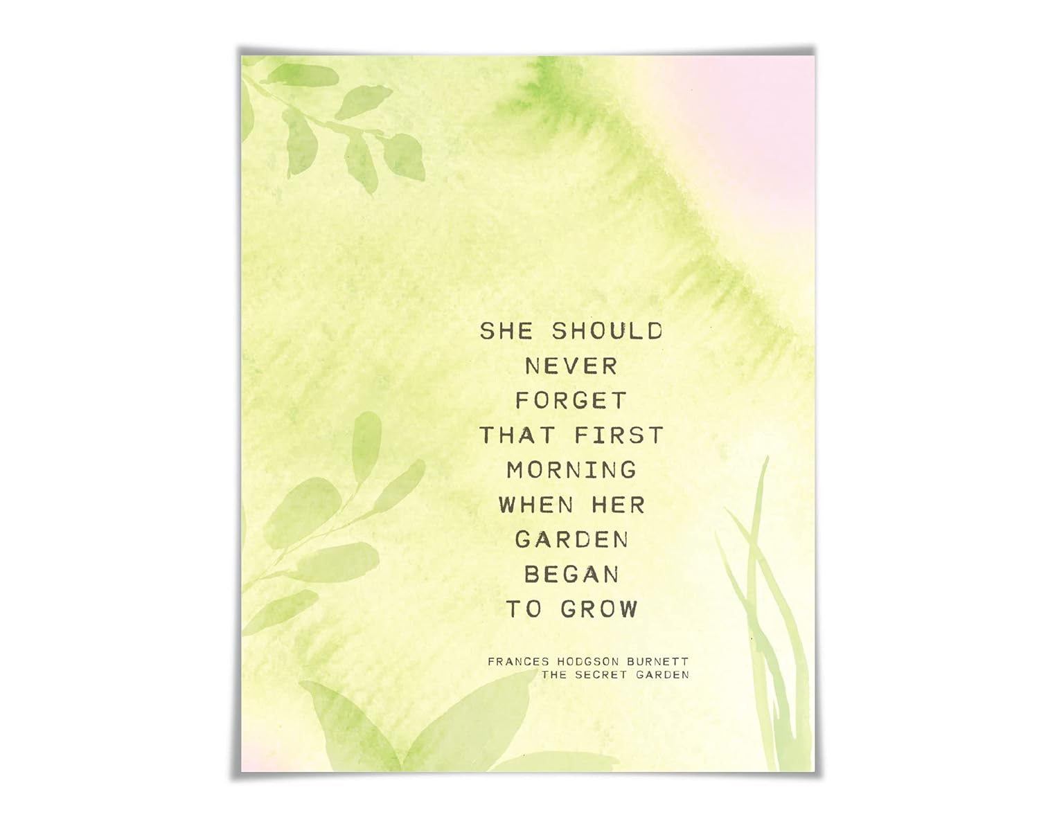 The Secret Garden Quotes Amazon.com: The Secret Garden Quote Art Print Poster. 5 Sizes. Gardener.  Inspirational Motivational. Gardening Nature. Frances Hodgson Burnett :  Handmade Products