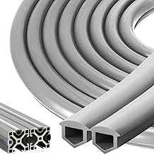 12 Metres Aluminium Profile Edge Strips 20 x 20, 20 x 40 Groove 6 Aluminium Profile Accessories Dust Protection Soft Cover Sealing Strips Soft PVC Protective Sealing Strips for Item Profile 20 V Type