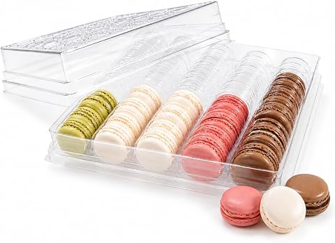 Pastry Chef's Boutique French Macaron Storage Freezer Box - Large Storage Box wi