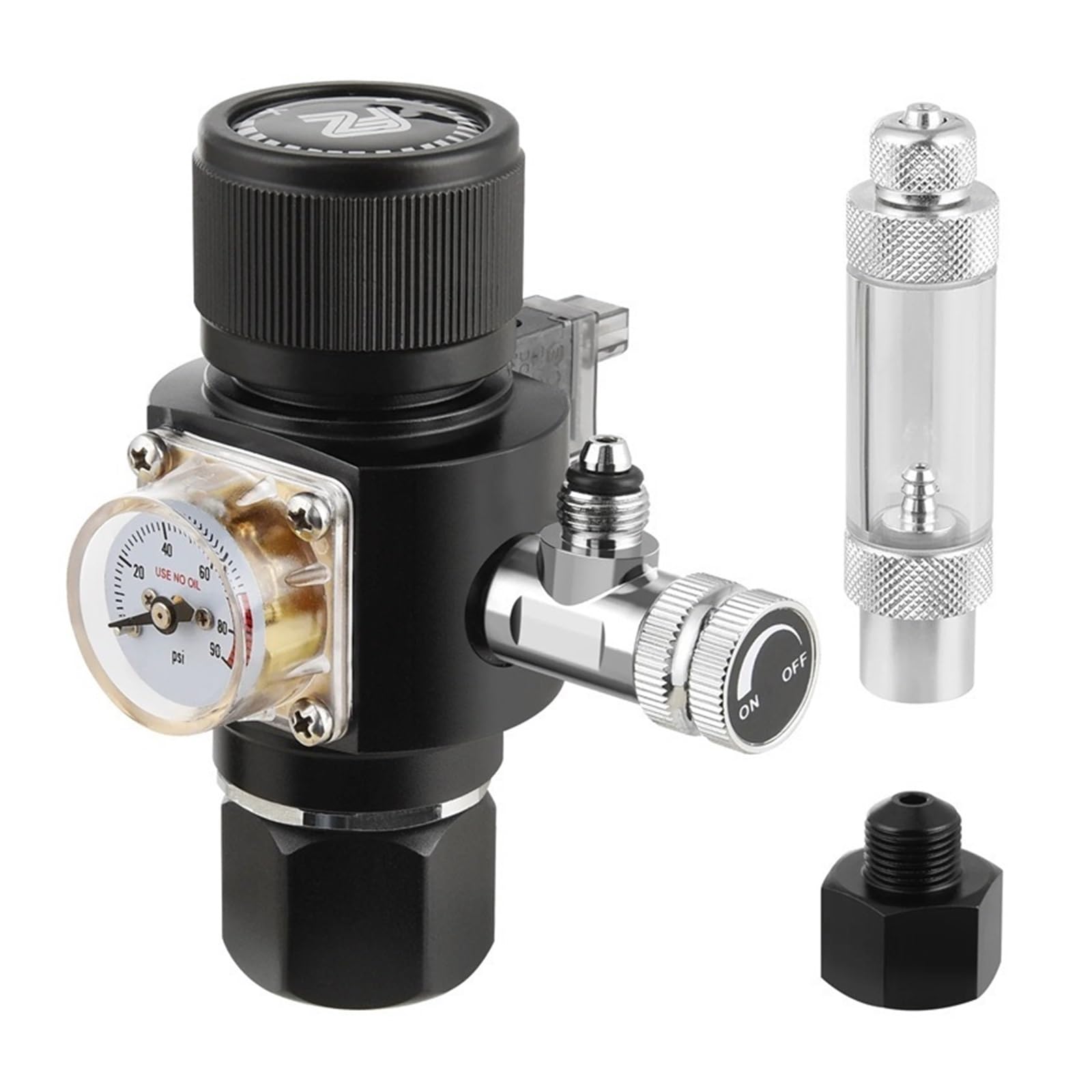 Mini dwustopniowy regulator Co2 akwarium zawór elektromagnetyczny licznik bąbelków akcesoria do akwarium reduktor dwutlenku węgla(CAG320)