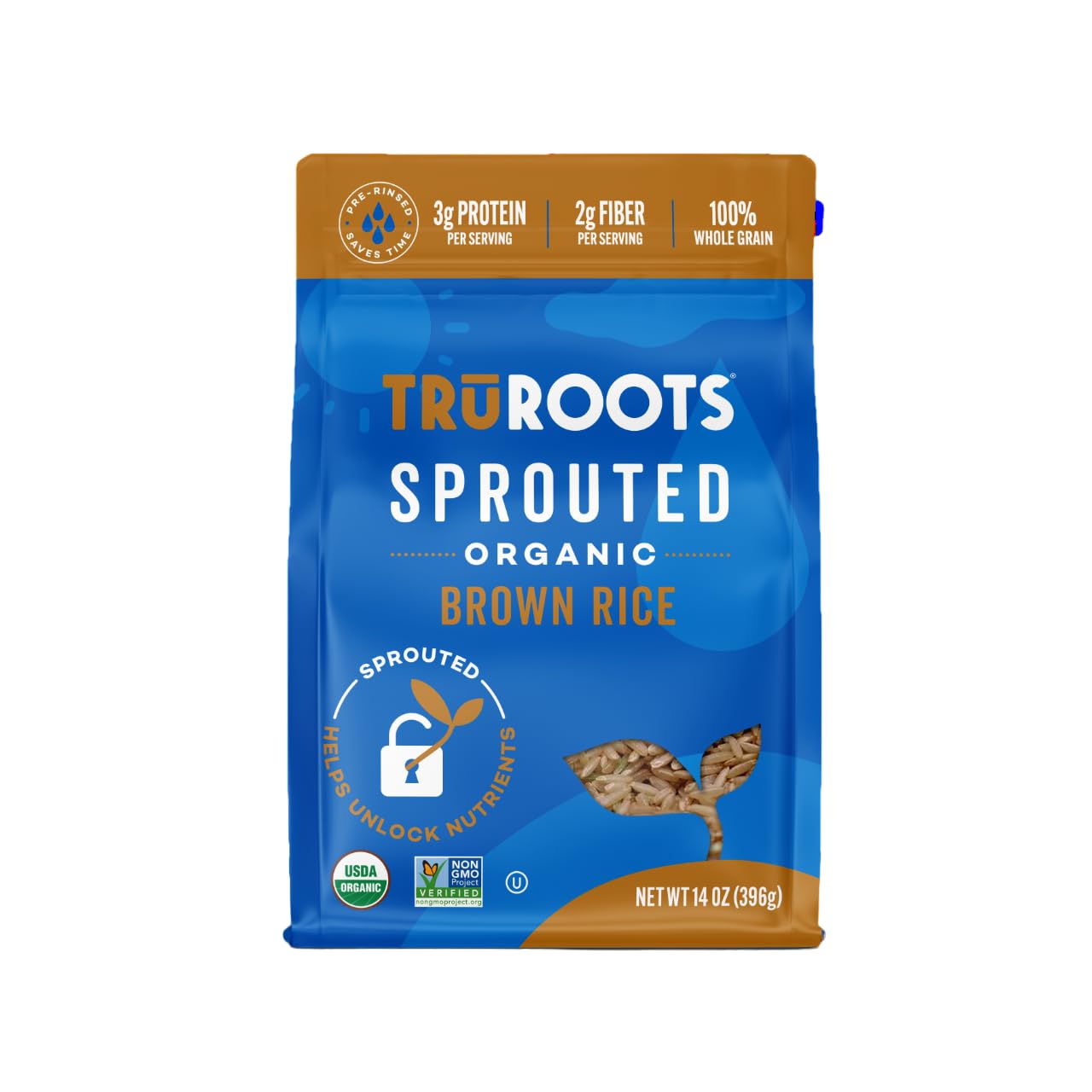 truRoots Organic Sprouted Brown Rice - dried grains and rice | Mubboo