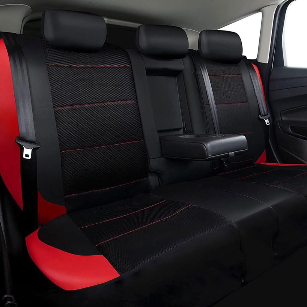 Auto Sitzbezüge für Dacia Jogger 2022 2023 2024 2025, Wasserdicht Sitzbezug Komplett Set PU Leder Autositzbezüge Vordersitze Rücksitze Schonbezüge,Black