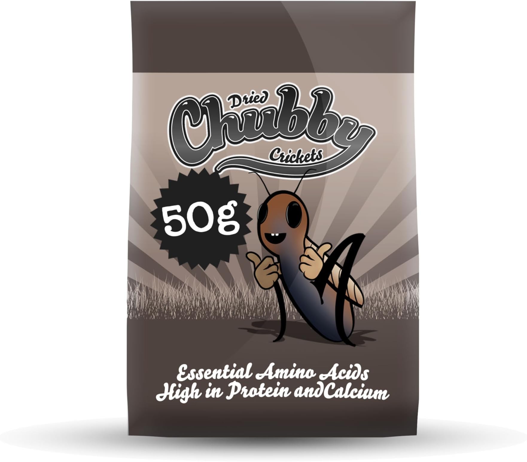 50g Chubby Dried Crickets, High Minerals & Low Fat For Pets & Wild Birds, High Nutritional Quality Dried Cricket for Amphibian, Fish and Aquatic & Reptile