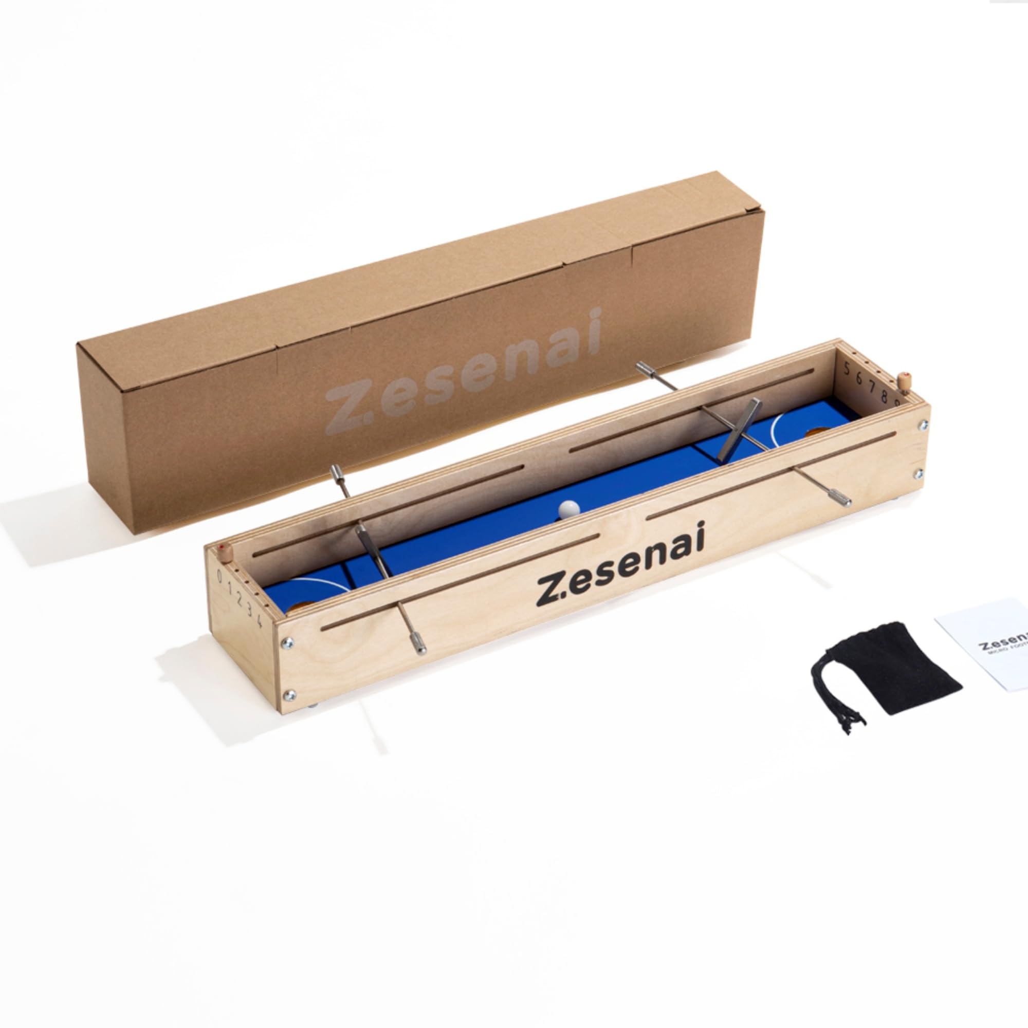Micro Football - Schnelllebiges Mini-Fußball-Reflexspiel für 2 Spieler, Tabletop Skill Duell mit Fußball & Hockey Style Action für Familienspielabend und Wettkampfspiel