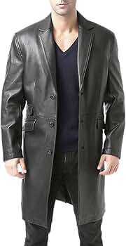 BGSD Men Ryder New Zealand Lambskin Leather Long Coat (Also