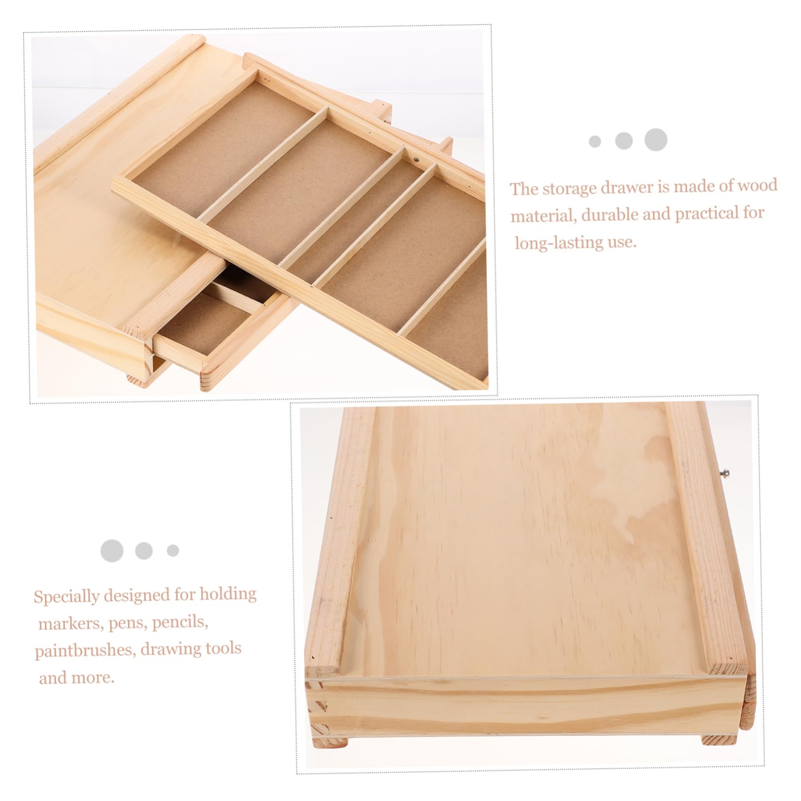 Portapenne Legno per Pennelli e Matite Organizer da Scrivania Multi per Forniture Artistiche e da Ufficio Cassetto Porta Pennelli e Penne Design Elegante e Funzionale