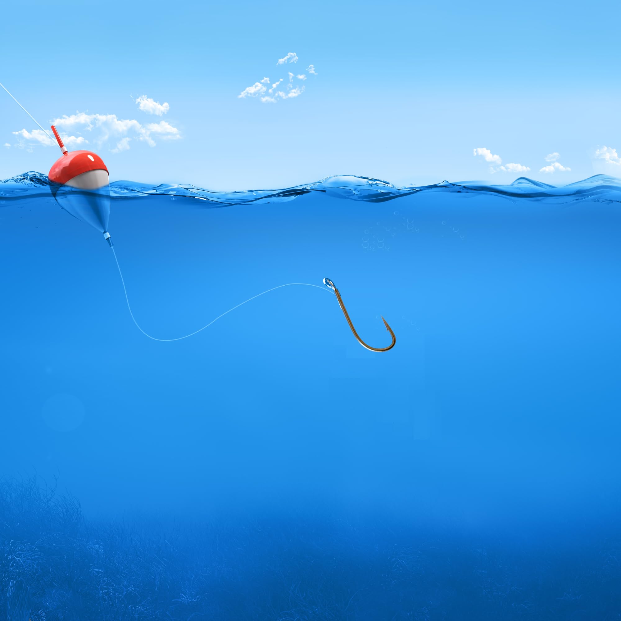 Set di 10 Ami da Pesca Legati Bronzo N16, Filo Monofilo DIA 0,10mm, 50cm - Monofilamento - Accessori - Attrezzatura - Lega Ami - Hooks