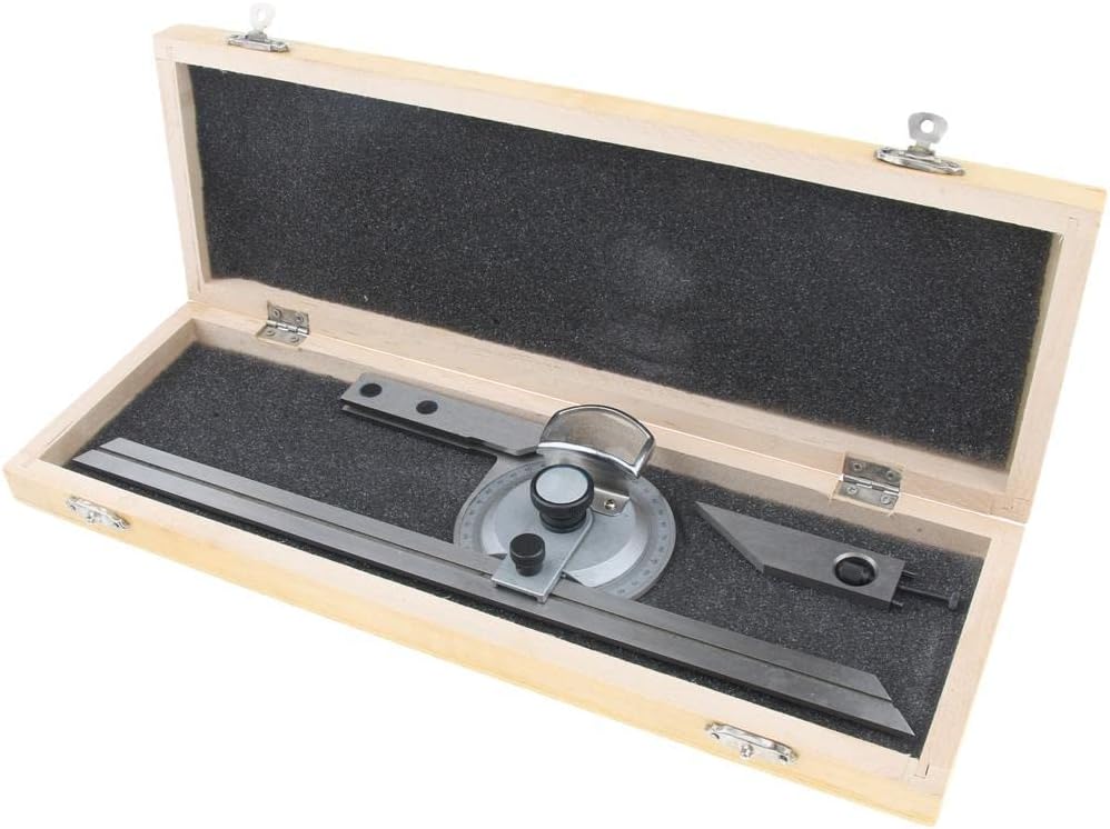 Universal Bevel Protractor W/Magnifier 360 Degree Fine Adjustment