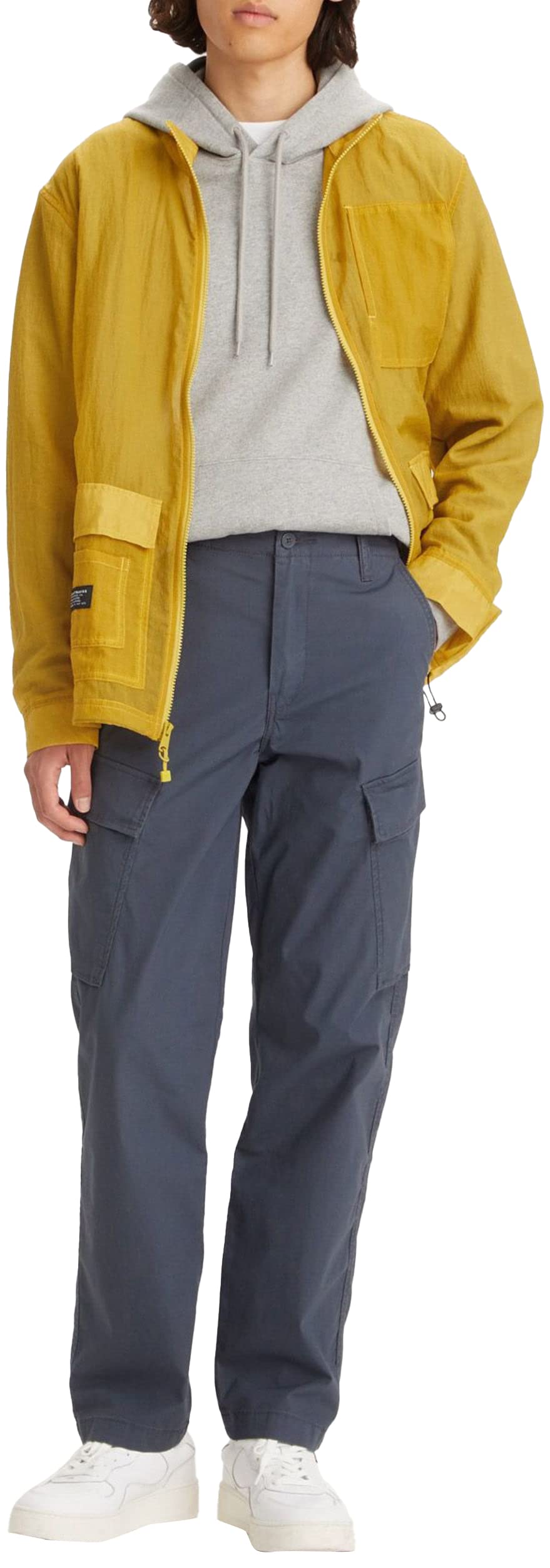 Levi's Men's XX Tapered Cargo Pants, India Ink Poplin, 33W / 32L