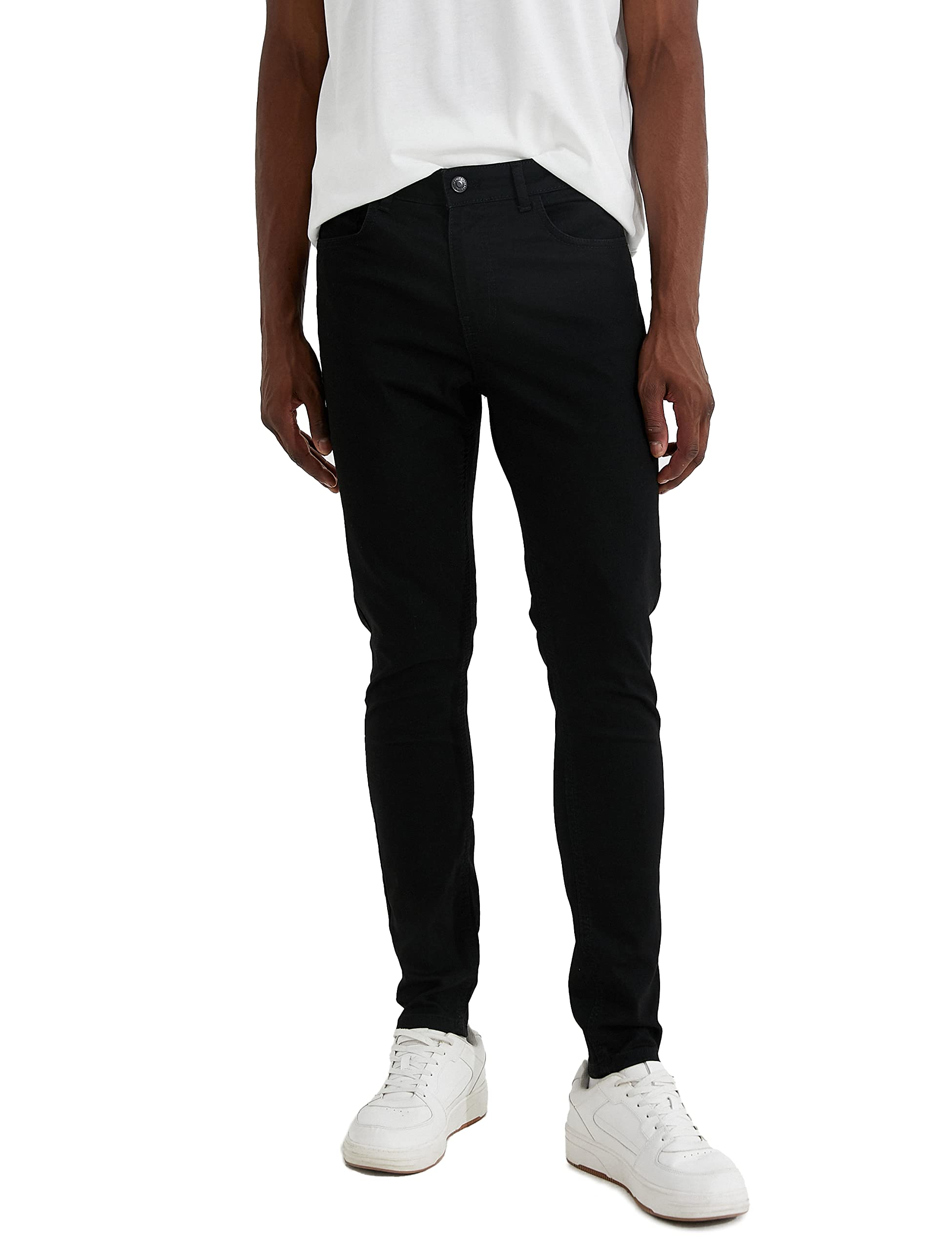 Erkek Skinny Fit Kot Pantolon - Michael Jean, Siyah (999), 29