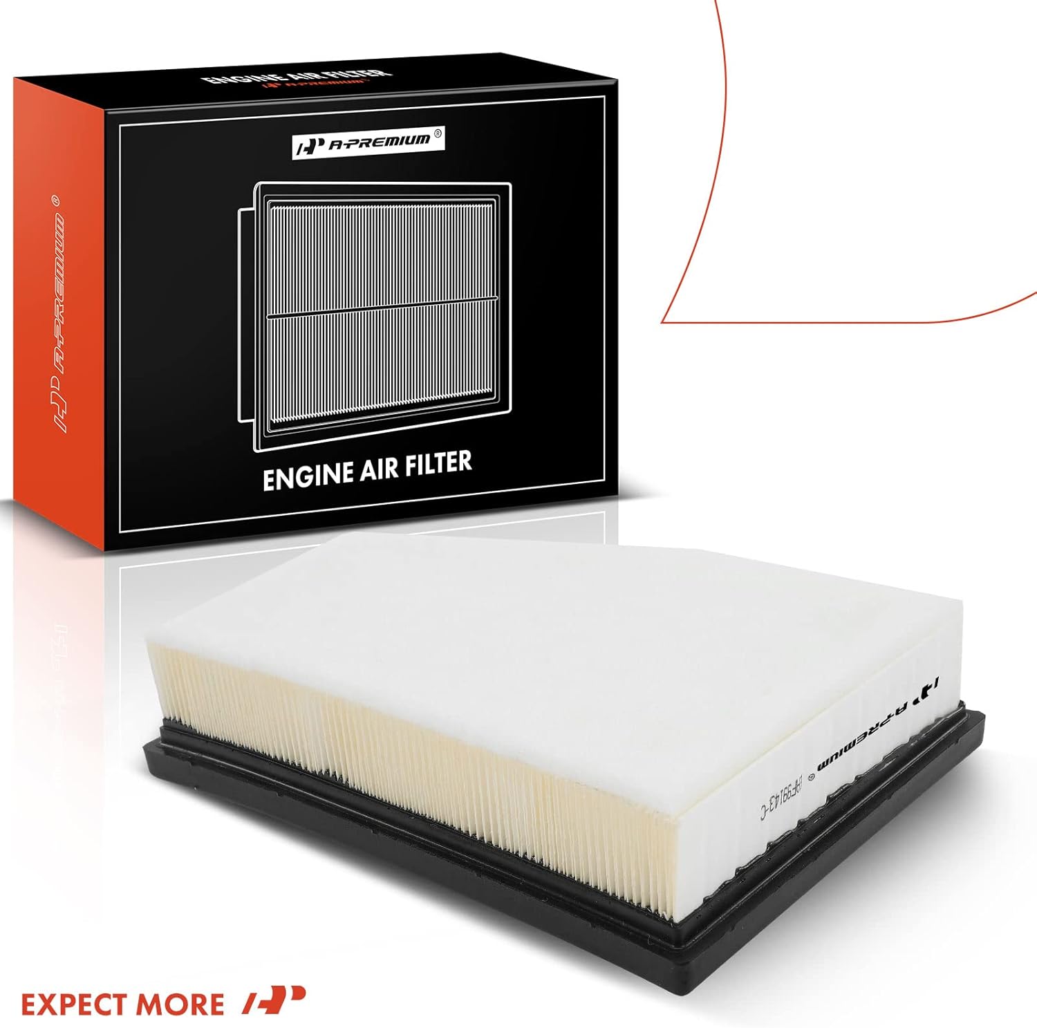 A-Premium 2-PC Engine Air Filter Compatible with Audi RS5 2013 2014 2015 V8 4.2L, Replaces# 8T0133843A, 8T0133844A