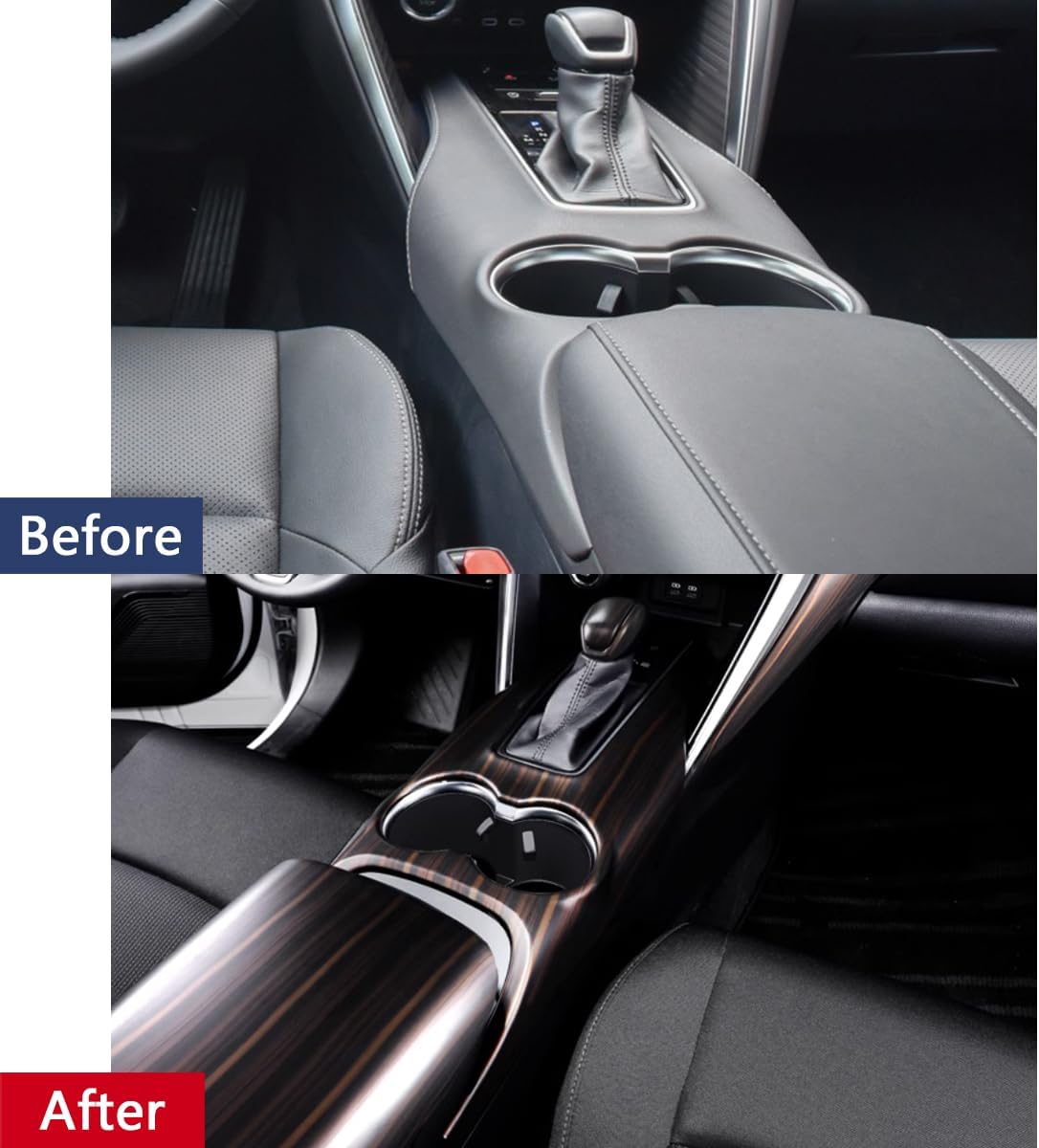 Car Accessories Fit for Toyota VENZA 2021 2022 2023 2024 Gear Shift Knob Console Panel Trims Cover (B Style Peach Wood) 1PC ABS