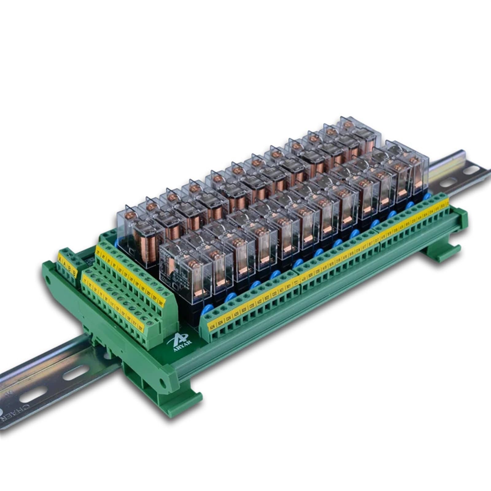 1 szt. 24-kanałowy 1 x SPDT do montażu na szynie DIN G2R-1-E 12 V 24 V DC/AC z modułem przekaźnika interfejsu bezpiecznika (INPUT 12VDC)