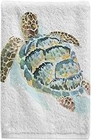 Vista 10 de ALAZA Juego de 2 toallas de mano con caballito de mar oceánico para baño, toalla decorativa de algodón suave y absorbente, 15.5 x 29.5 pulgadas