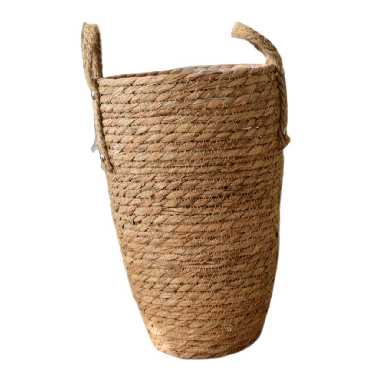 UPKOCH Panier à Fleurs Tressé en Paille, Grand Modèle Décoratif