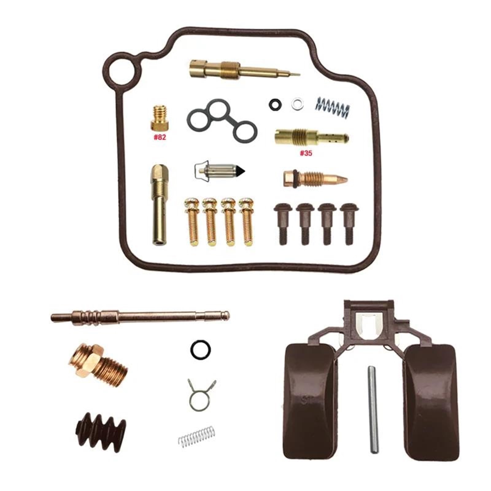 Ajuste De Carburador Kit De Reparación Carburador Motocicleta para Vespa LX125 LX 125 4T E3 2006-2011. Reconstrucción Piezas Flotador Válvula Aircut Kit Reemplazo(Conjunto 1)