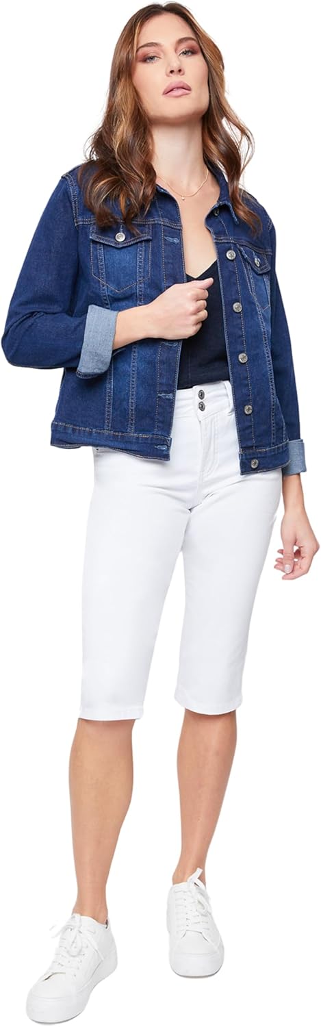 Royalty For Me Womens Women's Petite 2 Button Capri