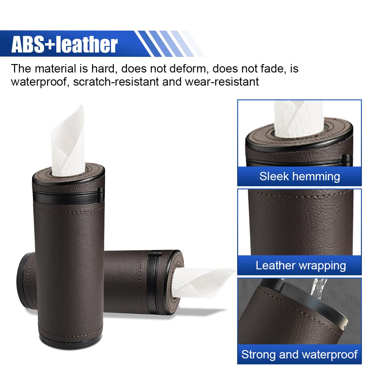 Car Tiue Holder 3Ply Tiue Cylinder Fit Car Cup Holder Portable